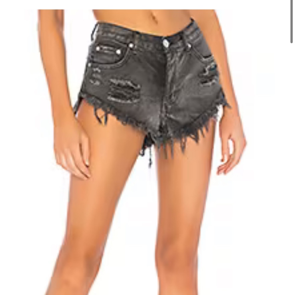 Black Distressed Shorts